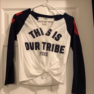 tie front, Indians crop top